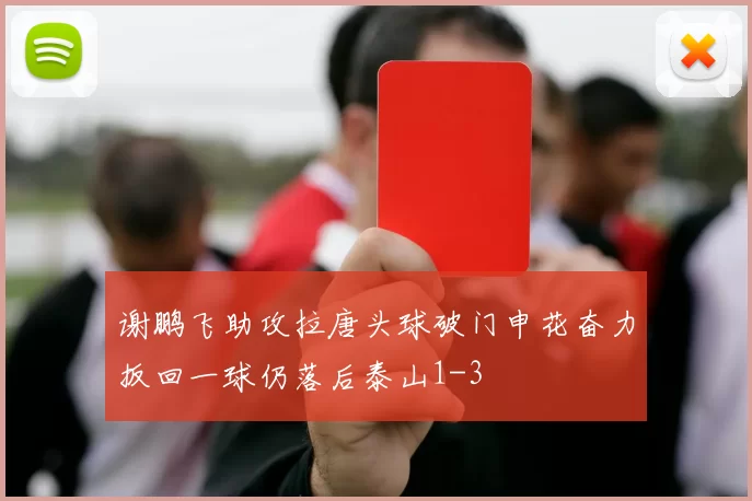 谢鹏飞助攻拉唐头球破门申花奋力扳回一球仍落后泰山1-3