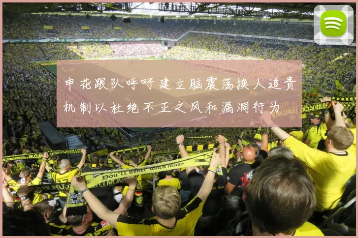 申花跟队呼吁建立脑震荡换人追责机制以杜绝不正之风和漏洞行为